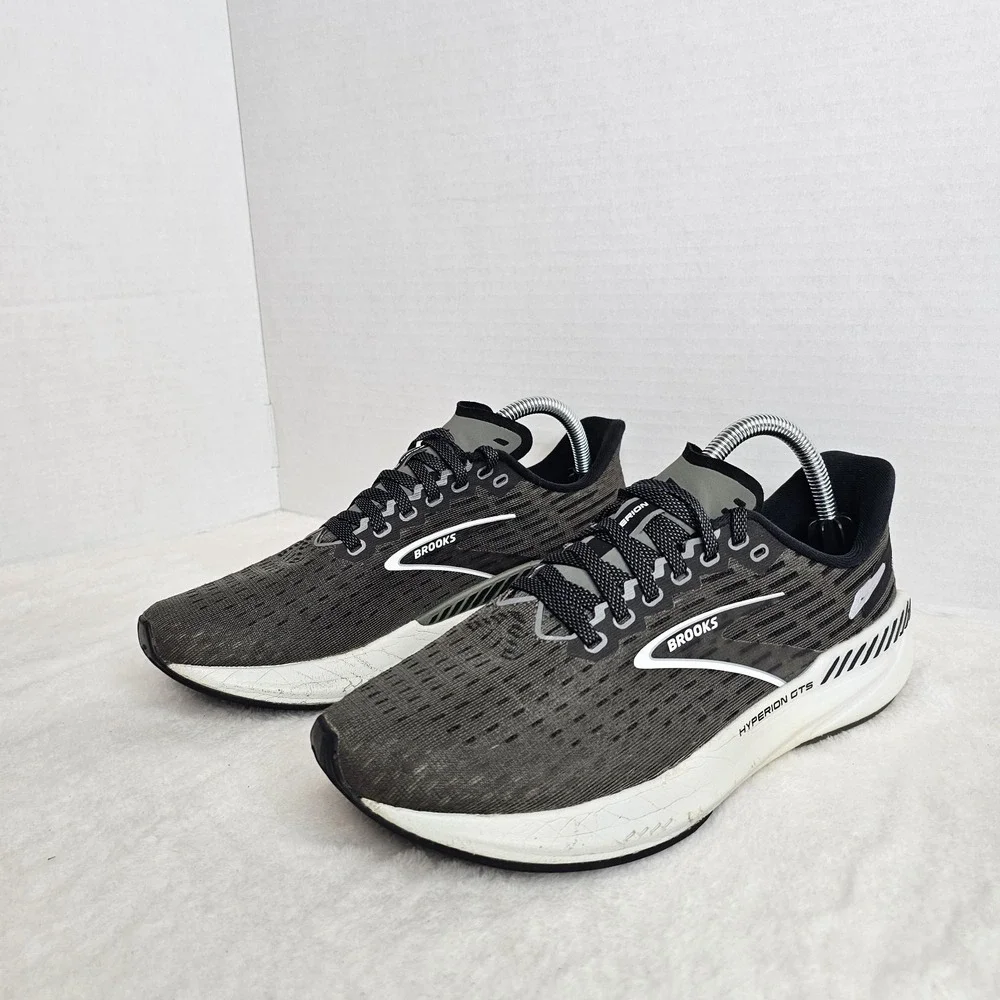 Women's Brooks Hyperion GTS, Gunmetal/Black/White,Size 9 B Medium US
